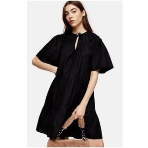 Black Topshop Smock Sun Dress